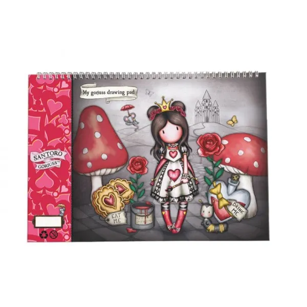 Μπλόκ ζωγραφικής graffiti santoro gorjuss 33x23cm 40 φύλλα 23718 - Graffiti