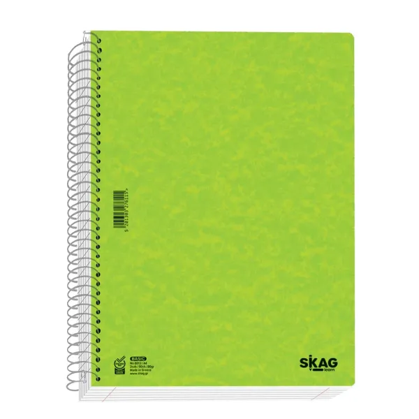 τετράδιο σπιράλ skag basic α4 2 θέματα - Skag