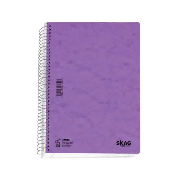 τετράδιο σπιράλ skag basic 17x24cm 3 θέματα - Skag