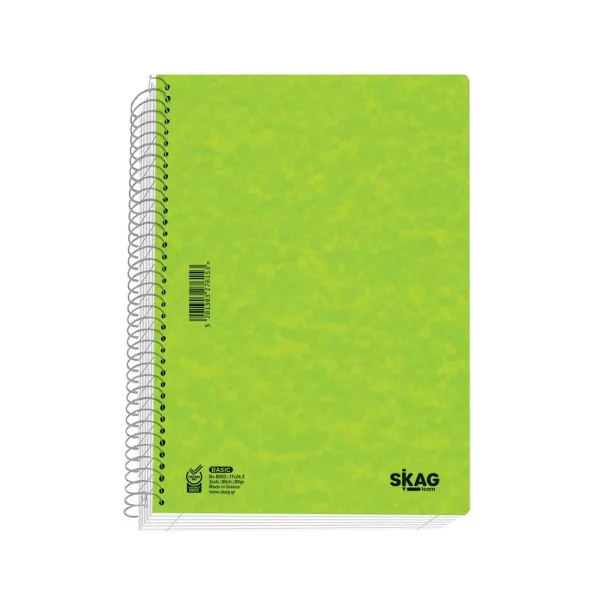 τετράδιο σπιράλ skag basic 17x24cm 3 θέματα - Skag