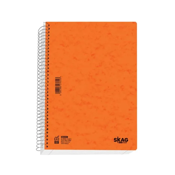 τετράδιο σπιράλ skag basic 17x24cm 3 θέματα - Skag