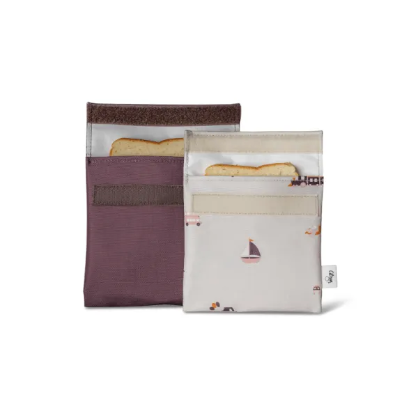 τσαντάκι φαγητού citron reusable sandwich bag vehicles 2 τεμάχια - Citron