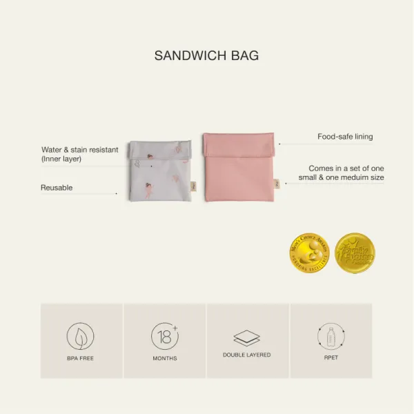 τσαντάκι φαγητού citron reusable sandwich bag vehicles 2 τεμάχια - Citron