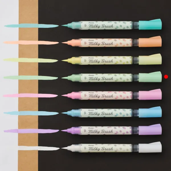 Μαρκαδόρος pentel milky brush pastel blue - Pentel