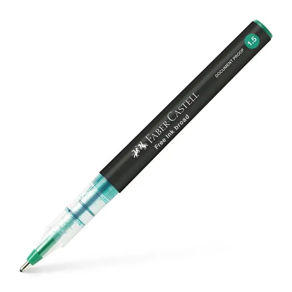 Μαρκαδόρος faber castell free ink broad green - Faber castell