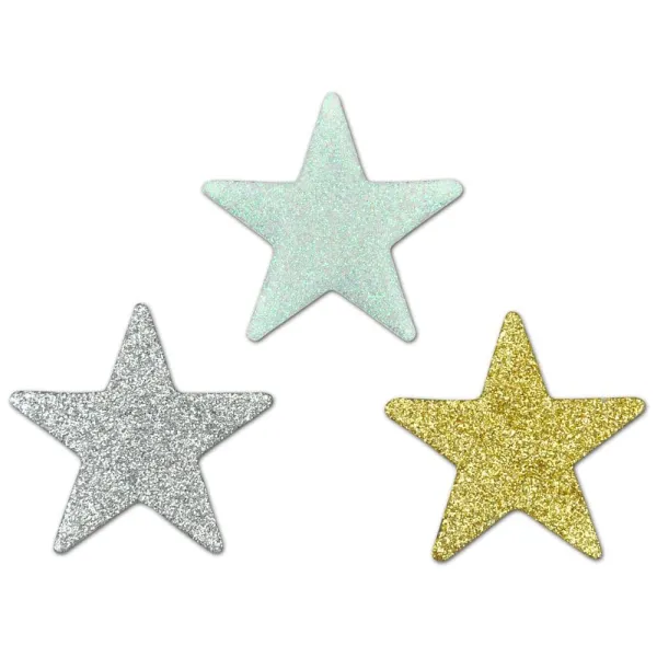Αστέρια silver glitter 8 τεμάχια - Meyco
