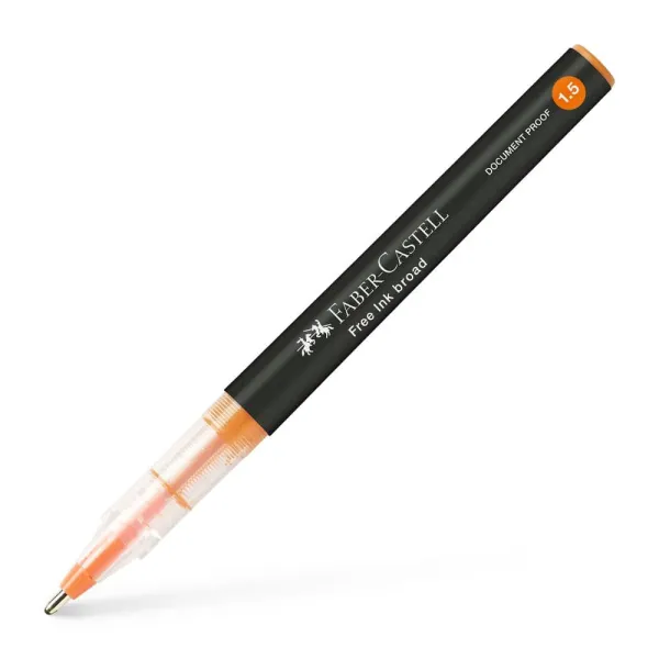Μαρκαδόρος faber castell free ink broad orange - Faber castell