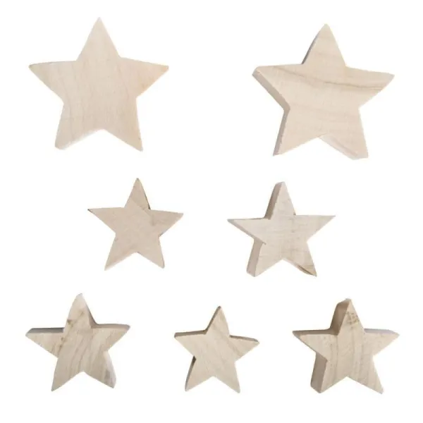 Αστέρι ξύλινο rayher 2x6cm & 5x4cm 7 τεμάχια - Rayher