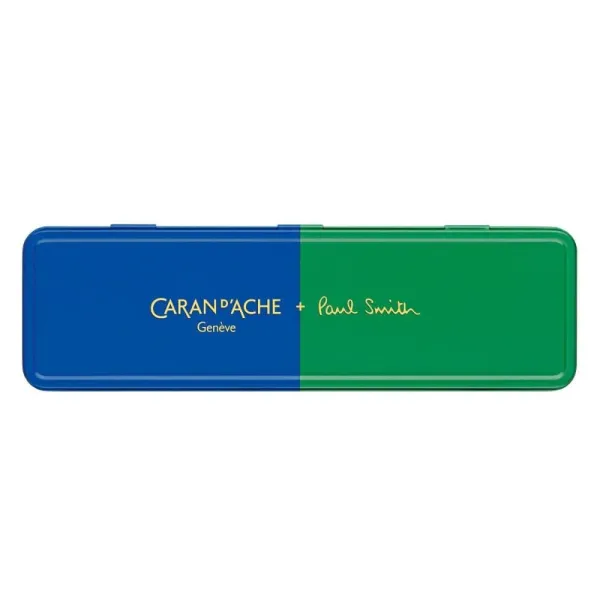 στυλό caran d'ache 849 by paul smith medium cobalt/emerald μεταλλικό κουτί δώρου - Caran d'ache