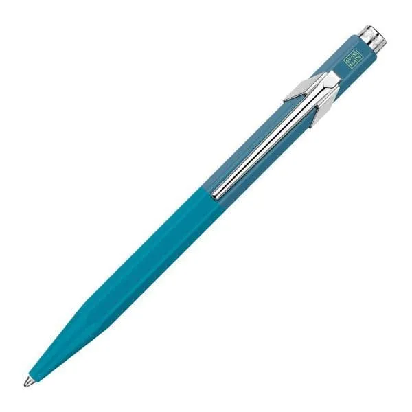 στυλό caran d'ache 849 by paul smith medium cyan/steel μεταλλικό κουτί δώρου - Caran d'ache