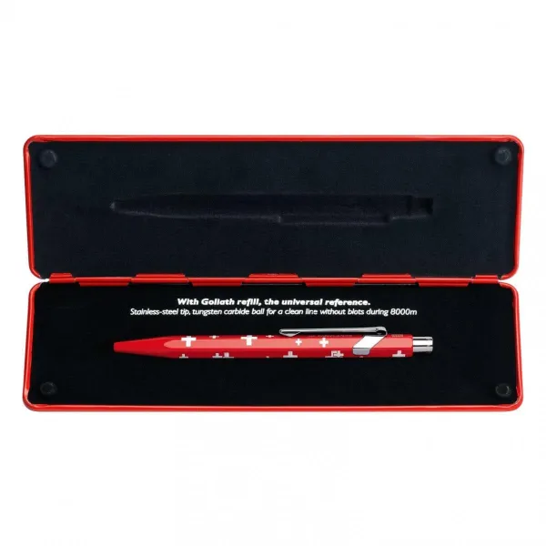 στυλό caran d'ache 849 totally swiss swiss flag medium σε μεταλλικό κουτί δώρου ballpen - Caran d'ache