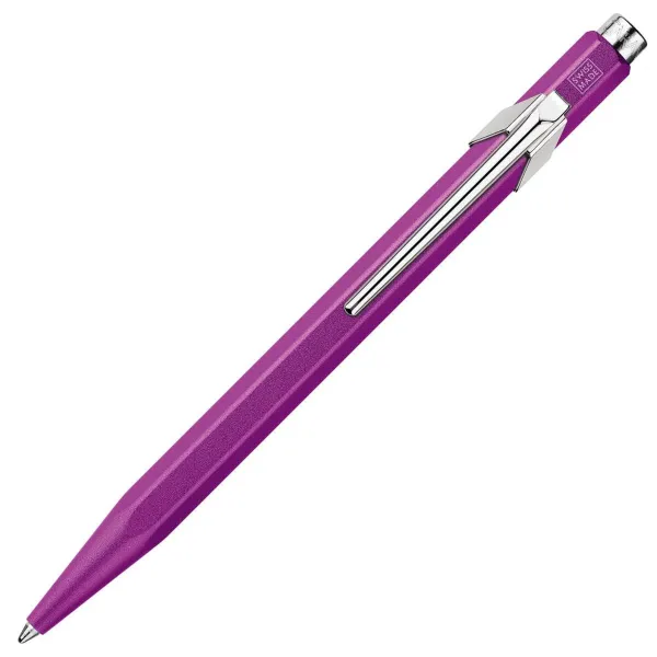 στυλό caran d'ache 849 colormat-x βιολετί σε μεταλλικό κουτί δώρου ballpen - Caran d'ache