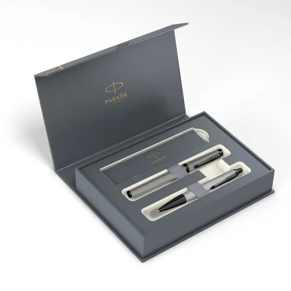 σετ δώρου parker i.m. core metal grey bt (rb-bp) - Parker