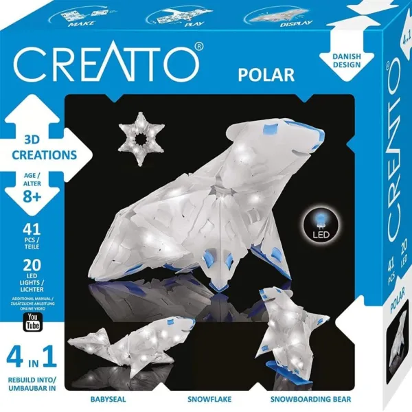 Κατασκευή με led 4 σε 1 kosmos πολική αρκούδα creatto 8+ - Kosmos