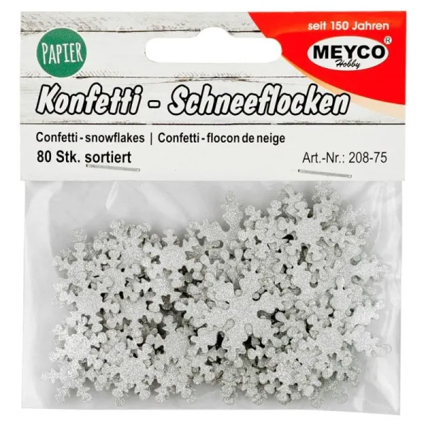 Νιφάδες ασημί meyco 208-75 80 τεμάχια - Meyco