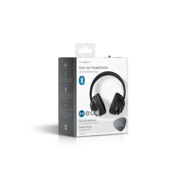 Ακουστικά nedis over-ear ασύρματα/ενσύρματα 16 ωρες λειτουργίας μαύρα - Nedis