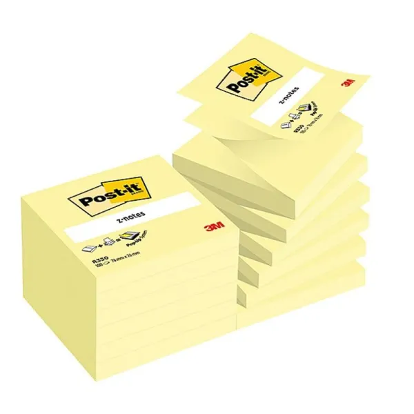 Αυτοκόλλητα χαρτάκια 3m post-it z notes r330 76x76cm κίτρινο x 100 φύλλα - 3m
