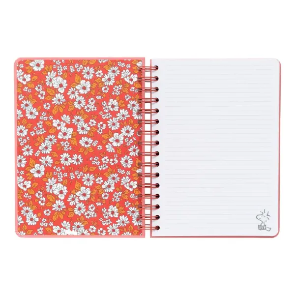 τετράδιο σπιράλ με λάστιχο erik snoopy love yourself α5 15x21cm με γραμμές - Erik