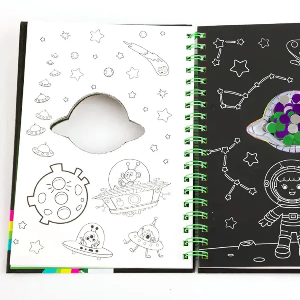 Μπλοκ ζωγραφικής scratch art fun makes: space - Bookoli