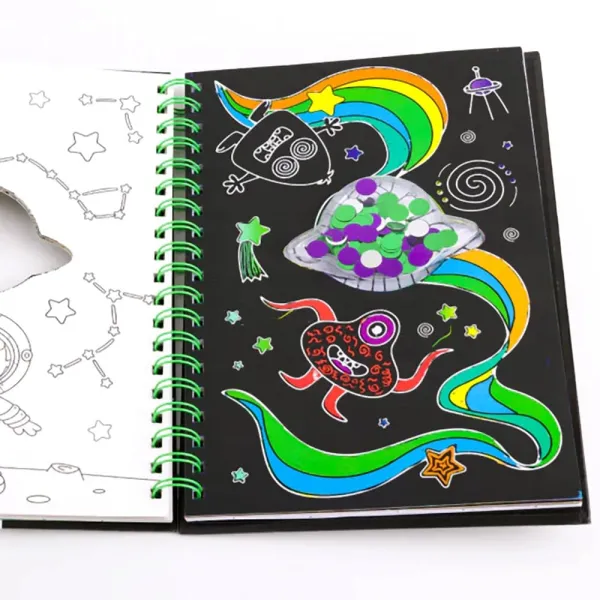 Μπλοκ ζωγραφικής scratch art fun makes: space - Bookoli