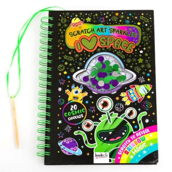 Μπλοκ ζωγραφικής scratch art fun makes: space - Bookoli