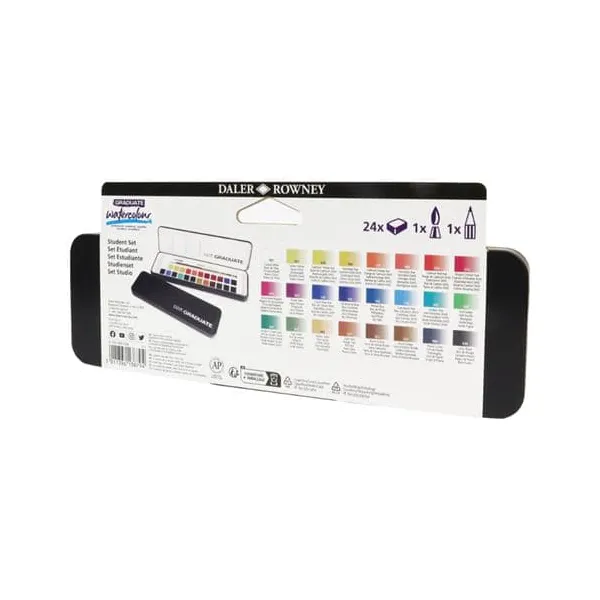 Ακουαρέλες daler graduate 24 τεμάχια - Daler rowney
