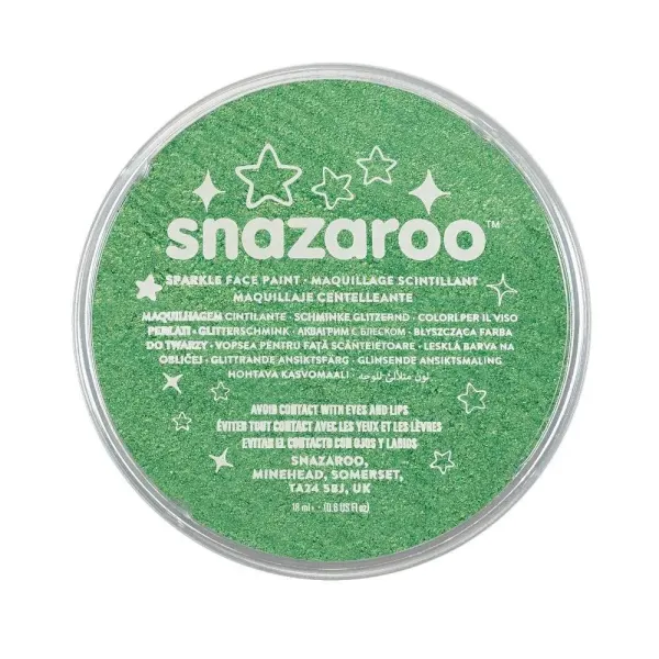 χρώματα για το πρόσωπο snazaroo sparkle pale green 18ml - Snazaroo