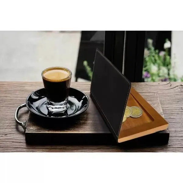 Θήκη λογαριασμού securit δέρμα - ξύλο 18.4 x10.4 x 2cm mc-dbbp-bl - Securit