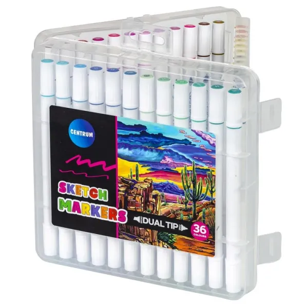 Μαρκαδόροι centrum sketch markers dual tip 36 χρώματα - Centrum
