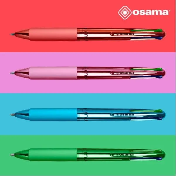 στυλό osama 4 χρώματα chrome blue - Osama