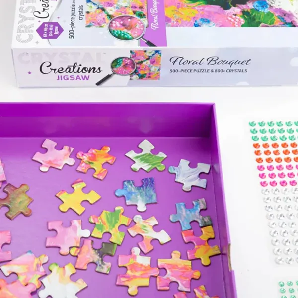 παζλ hinkler crystal creation 500 piece jigsaw: floral bouquet 12+ - Hinkler