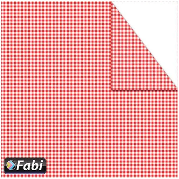 χαρτόνι διπλής οψης fabi 50x70cm 220 gr. μίνι καρό κόκκινο - Fabi