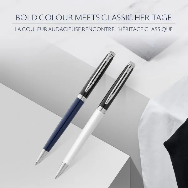 στυλό waterman hemisphere colour block black - white ct ballpen - Waterman