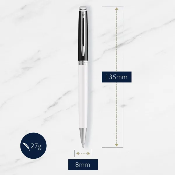 στυλό waterman hemisphere colour block black - white ct ballpen - Waterman