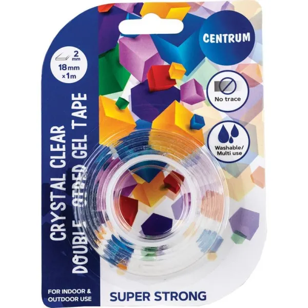 ταινία διπλής οψης centrum 2mmx18mmx1m crystal clear - Centrum