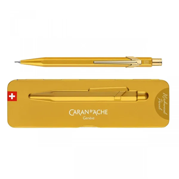 Μηχανικό μολύβι caran d'ache premium 849 0.7mm goldbar σε μεταλλική θήκη - Caran d'ache