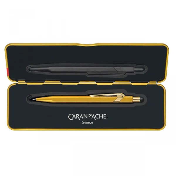 Μηχανικό μολύβι caran d'ache premium 849 0.7mm goldbar σε μεταλλική θήκη - Caran d'ache