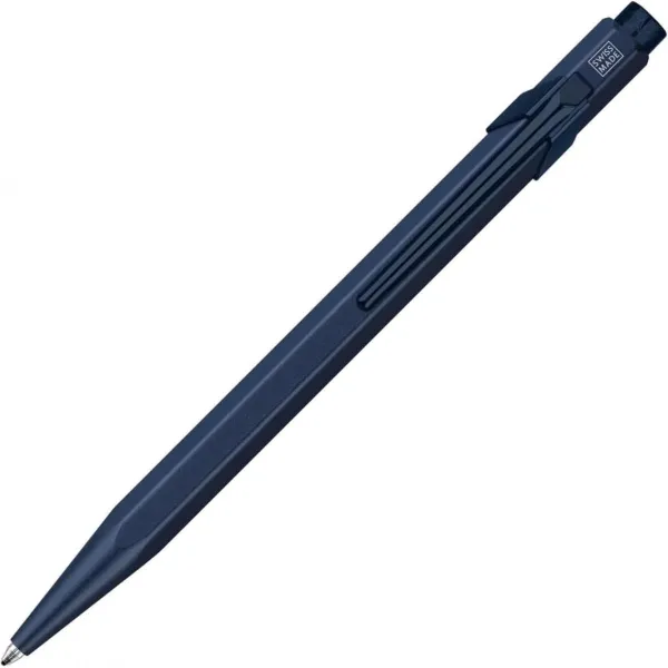 στυλό caran d'ache nespresso 849 medium σε μεταλλικό μπλε - Caran d'ache