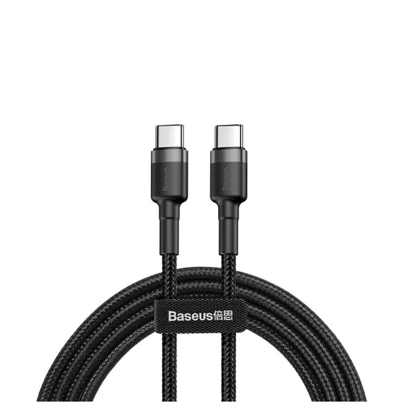 Καλώδιο baseus cafule braided usb 2.0 cable usb-c male - usb-c male γκρι 2m - Baseus
