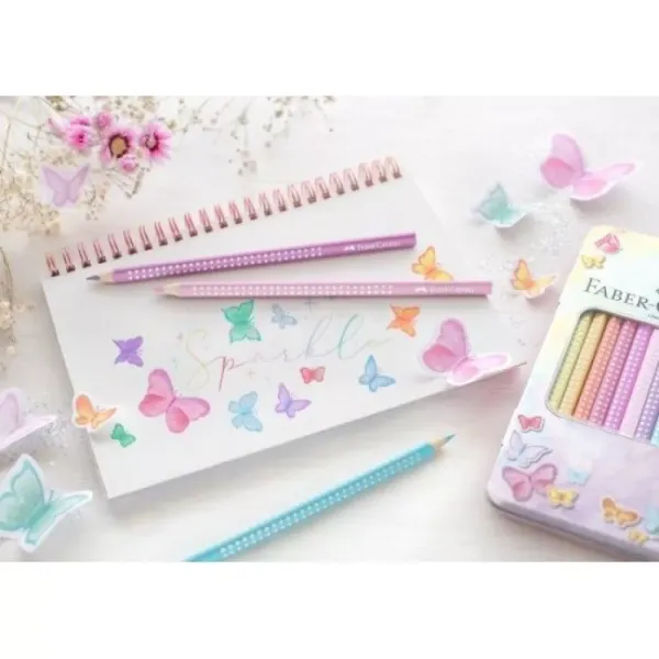 Ξυλομπογιές faber castell sparkle pastel 12 τεμάχια - Faber castell