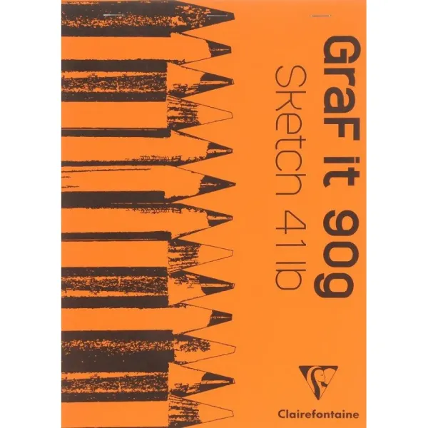 Μπλοκ σχεδίου sketchbook clairefontaine graf it α4 80 φύλλα 96623 - Clairefontaine