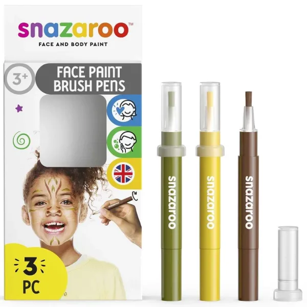 Μαρκαδόροι face painting jungle snazaroo 3x2ml - Snazaroo