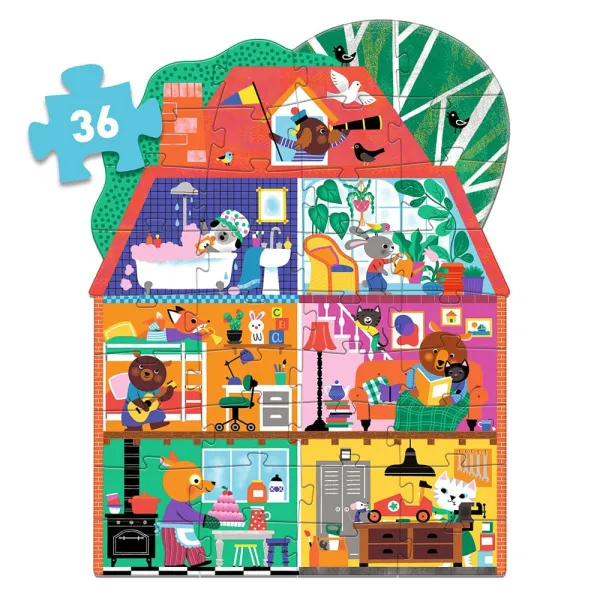 Puzzle djeco giant σπίτι 36 τεμάχια 3+ - Djeco