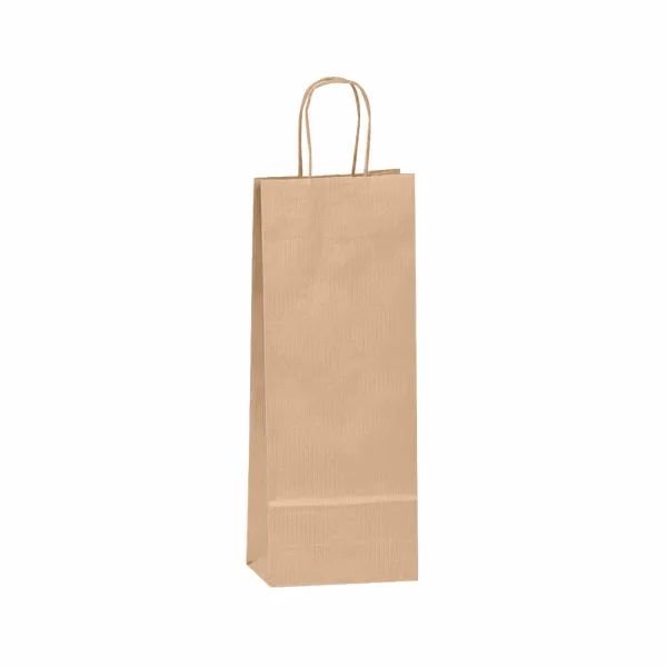 τσάντα χάρτινη καφέ 39.5x15x8cm συσκευασία 50 τεμαχίων - A&g
