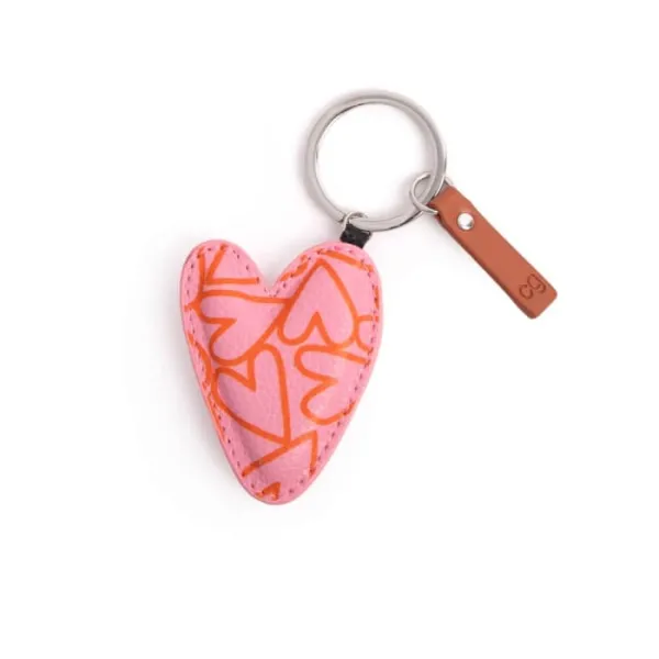 Μπρελόκ caroline gardner pink hearts with red heart - Caroline gardner
