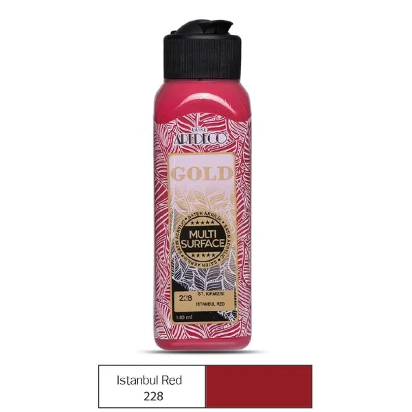 χρώμα ακρυλικό artdeco 140ml multi surface instanbul red 228 - Artdeco