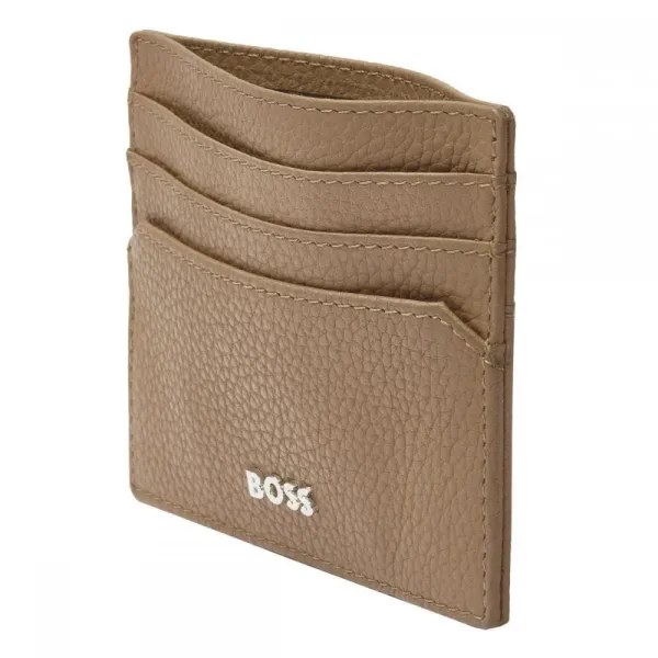 Καρτοθήκη δερμάτινη hugo boss classic grained camel rfid - Hugo boss