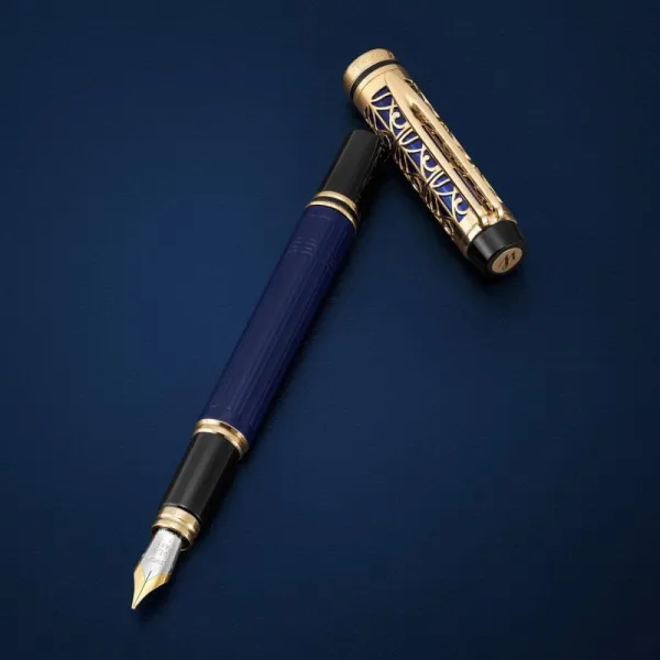 πένα waterman man 24 blue de paris limited edition fine 18k - Waterman
