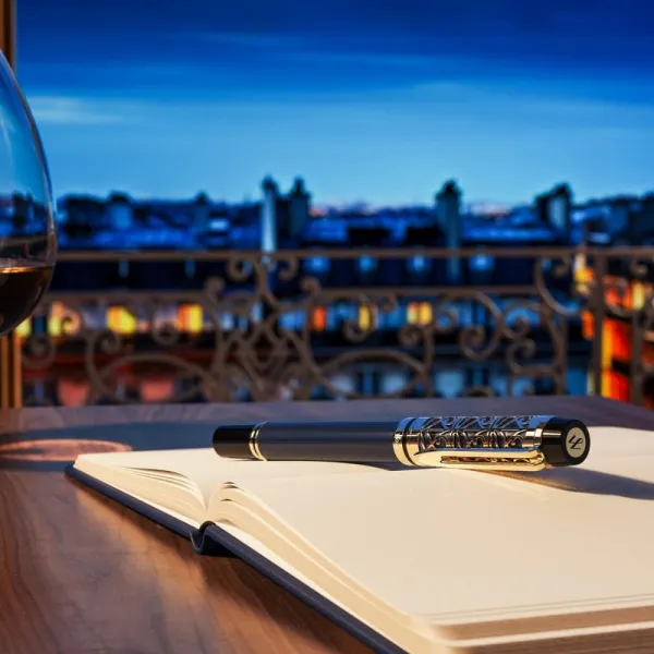 πένα waterman man 24 blue de paris limited edition fine 18k - Waterman