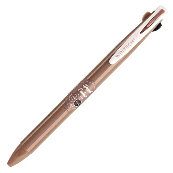 στυλό writech dual color gel pen w-608 milk tea+black - Writech